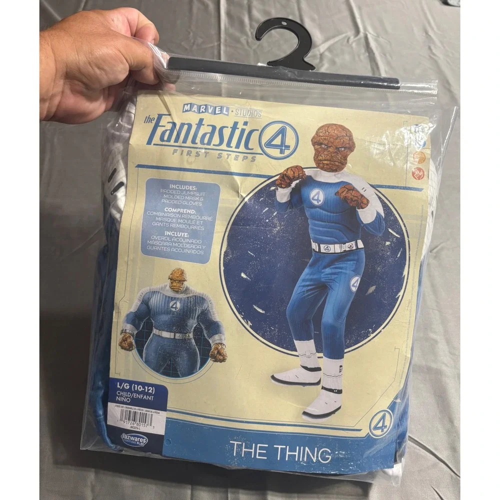 Marvel Fantastic 4 First Steps The Thing Costume Kids Size L 10-12 Jazwares new